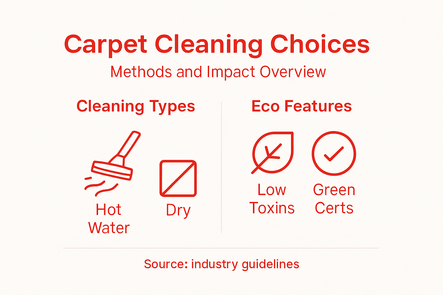 Infographic comparing carpet cleaning methods